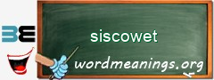 WordMeaning blackboard for siscowet
